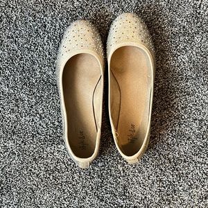 Gold sparkly, Jim Stone, shoes